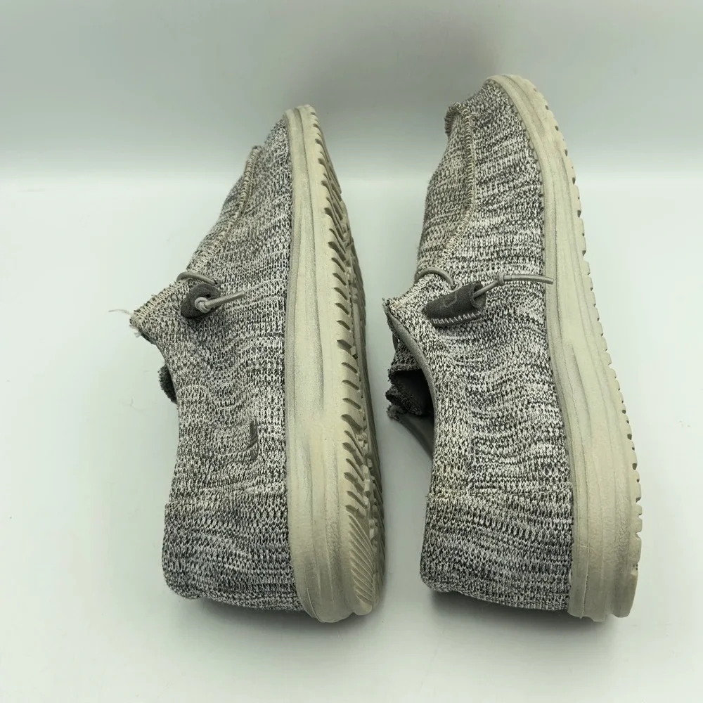 Hey Dude Wally B Sox Men 12 Grey Marl Knit Lightweight Slip On Loafers 111033000